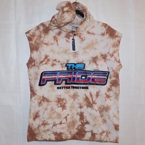 Sleeveless Tie-dye "THE PRIDE BETTER TOGETHER" Graphic Hoodie